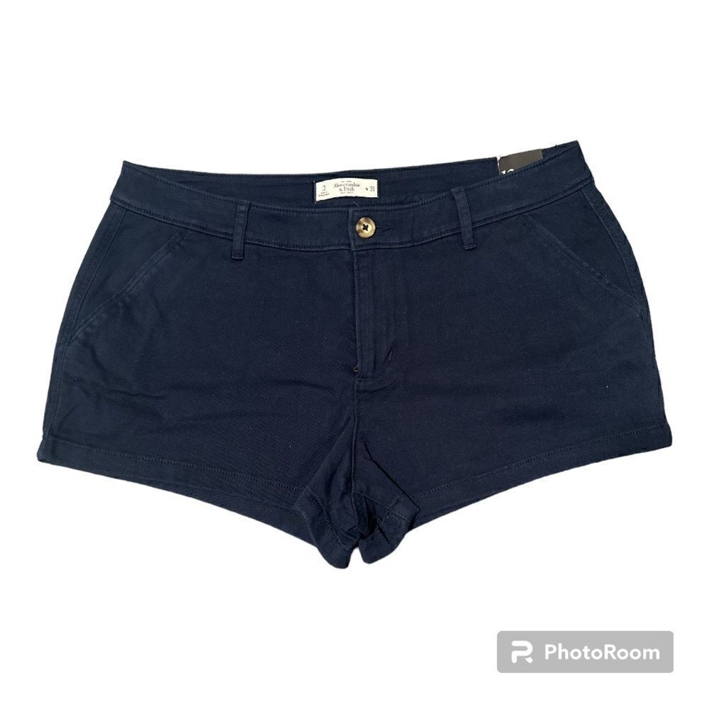 Abercrombie and Fitch Navy Blue Chino Short Size 31 NWT